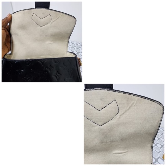 Authentic Louis Vuitton Monogram Vernis Bellflower PM Shoulder/Crossbody Bag Bla - Picture 6 of 15